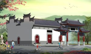 农村祠堂设计图，仿古中式祠堂设计平面图方案