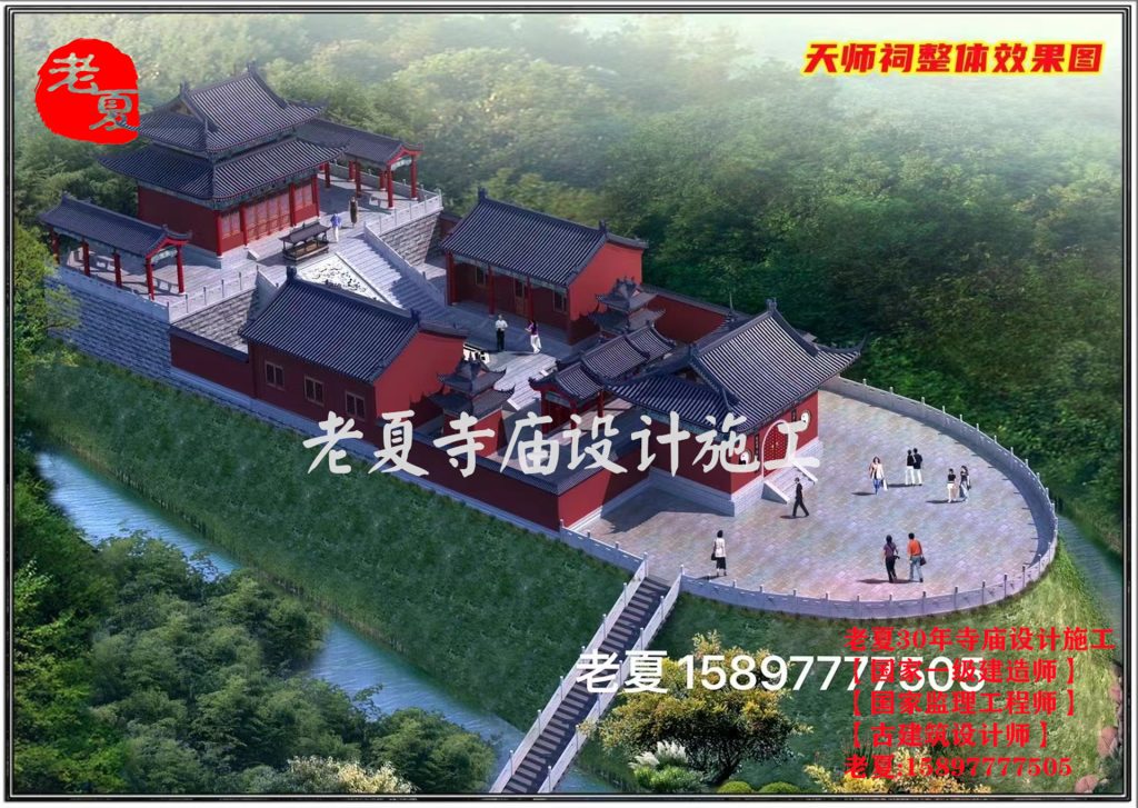 现代祠堂建筑效果图，祠堂神台， 修建祠堂图纸大全